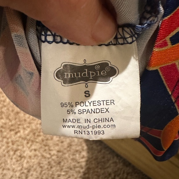 Mud Pie Geometric Pattern Dress with Bow Sleeves - EUC - Small - Picture 6 of 6